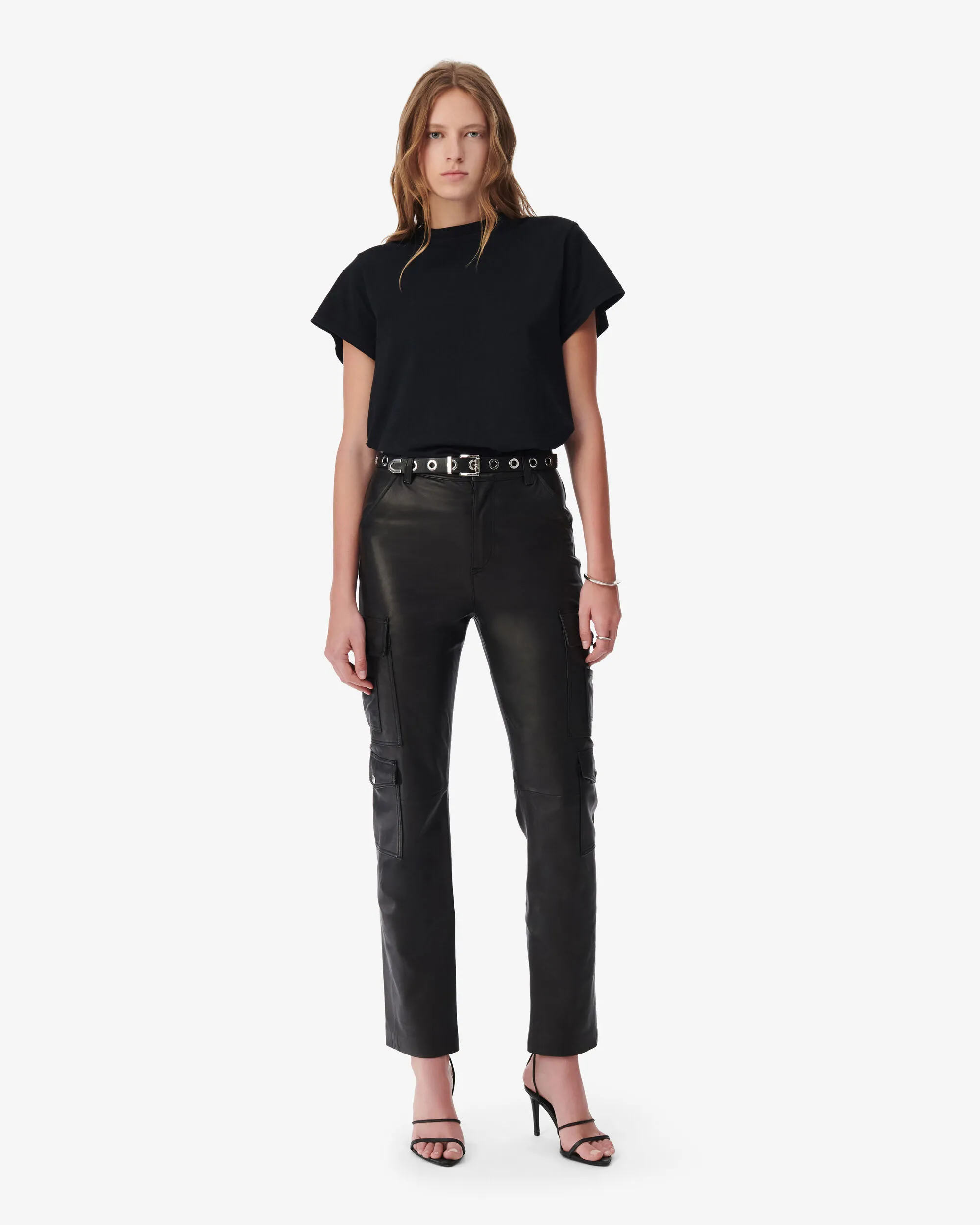 PANTALONI CARGO IN PELLE SUITEKI