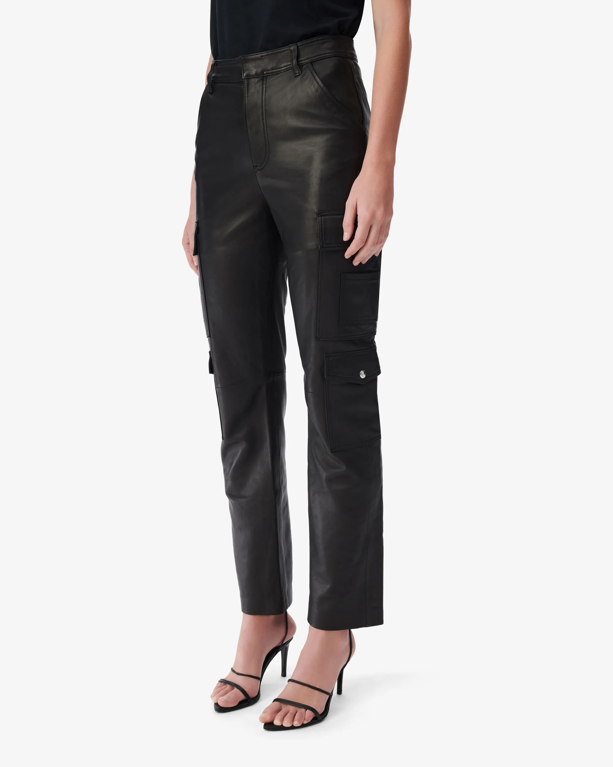 PANTALONI CARGO IN PELLE SUITEKI