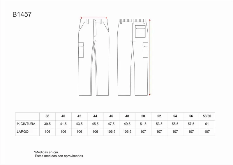 Pantaloni con elastico in vita, multi tasche 100% cotone blu scuro