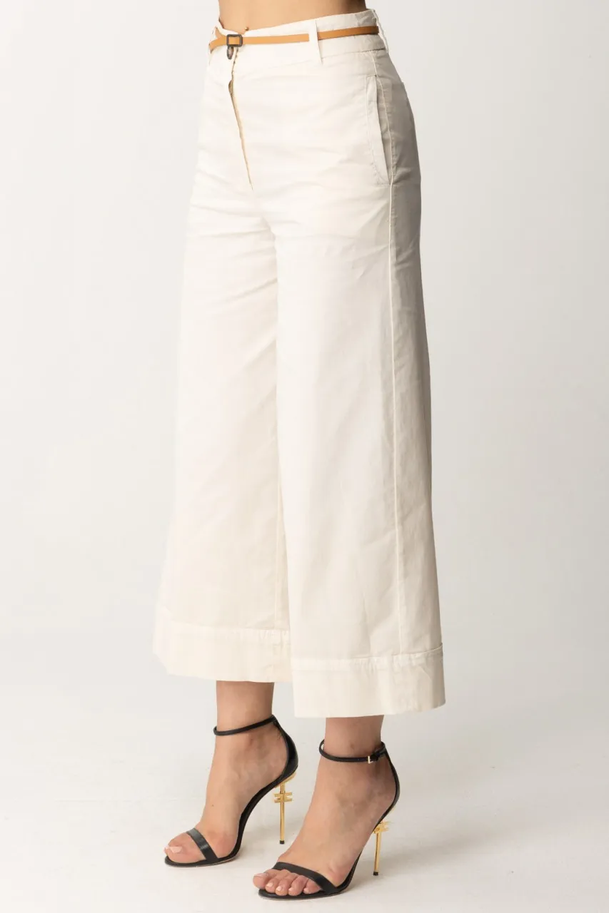 Pantaloni cropped con cintura Burro