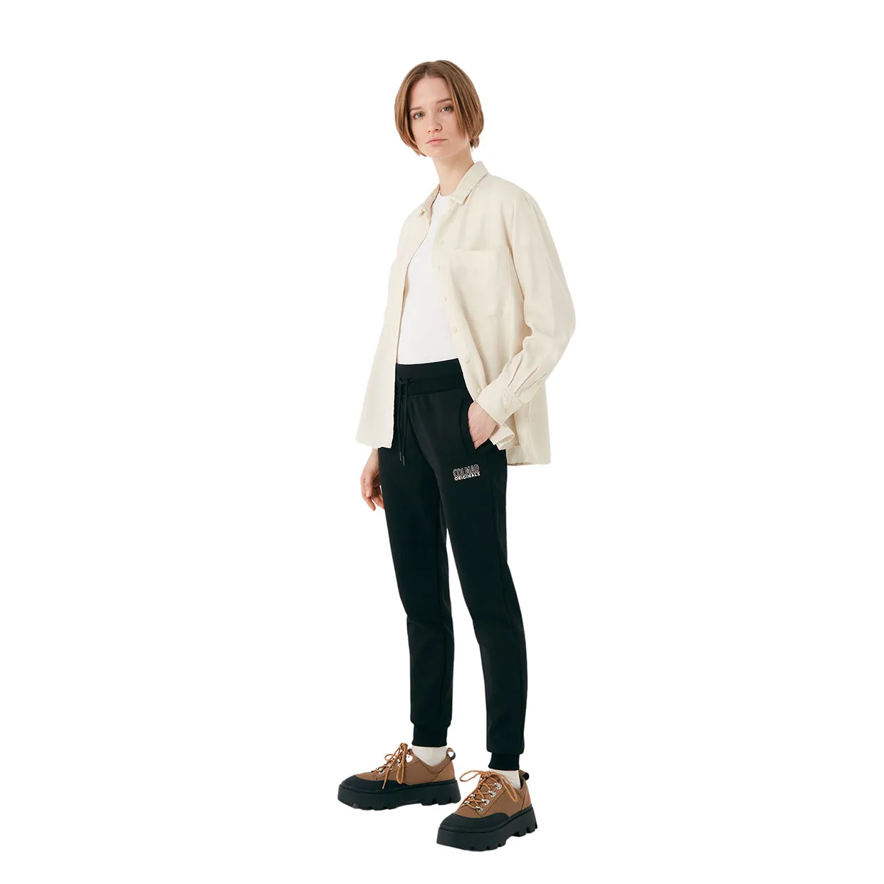 Pantaloni Donna Colmar Slim Fit Logo Olografico Nero
