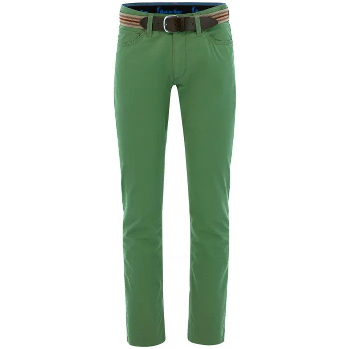Pantaloni estivi di cotone maschile di cotone maschile con band elastico verde