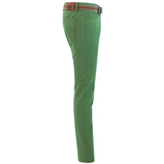 Pantaloni estivi di cotone maschile di cotone maschile con band elastico verde