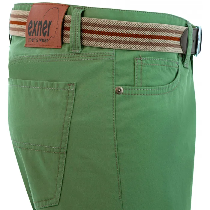 Pantaloni estivi di cotone maschile di cotone maschile con band elastico verde