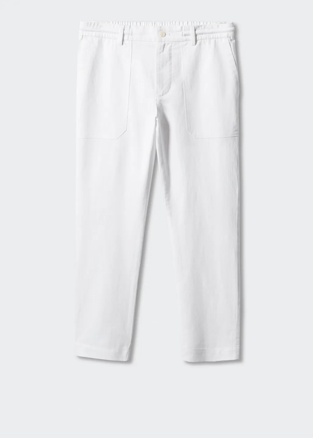Pantaloni regular fit cotone lino