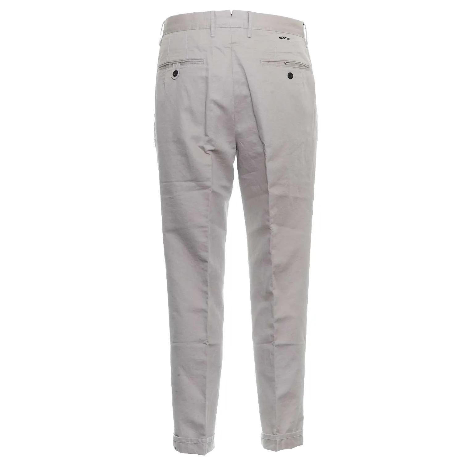 Pantaloni Tapered In Lino E Cotone