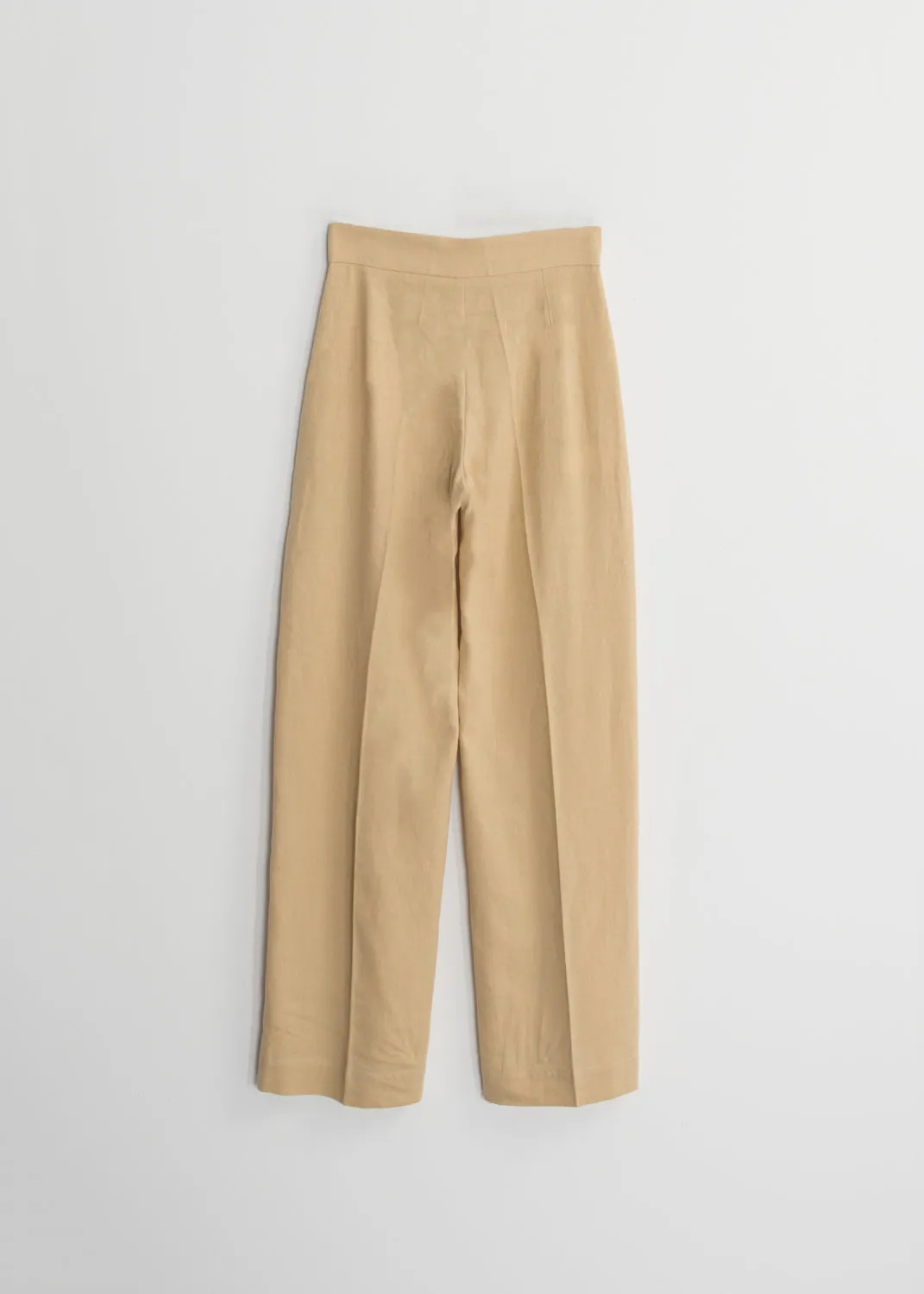 Pantalón cropped lino