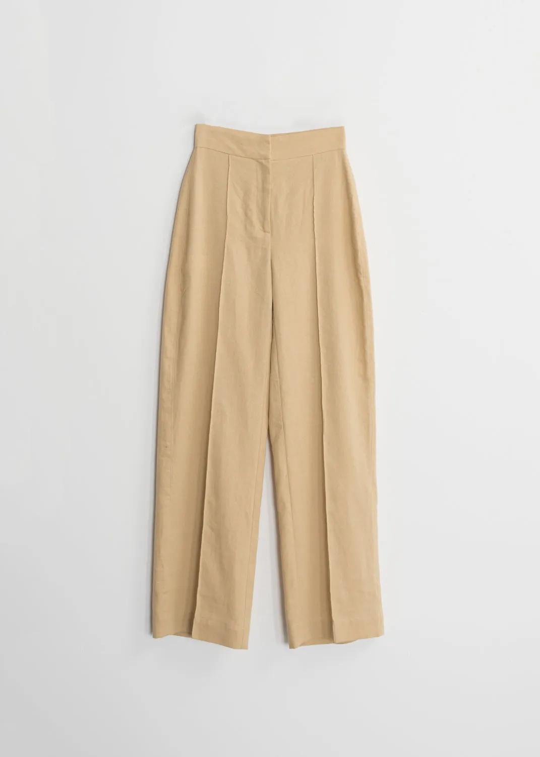 Pantalón cropped lino