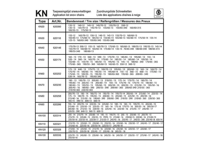 ProPlus KN30 12 mm catene da neve