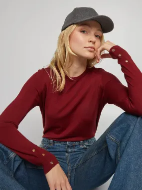 Pullover a maglia fine - ROSSO