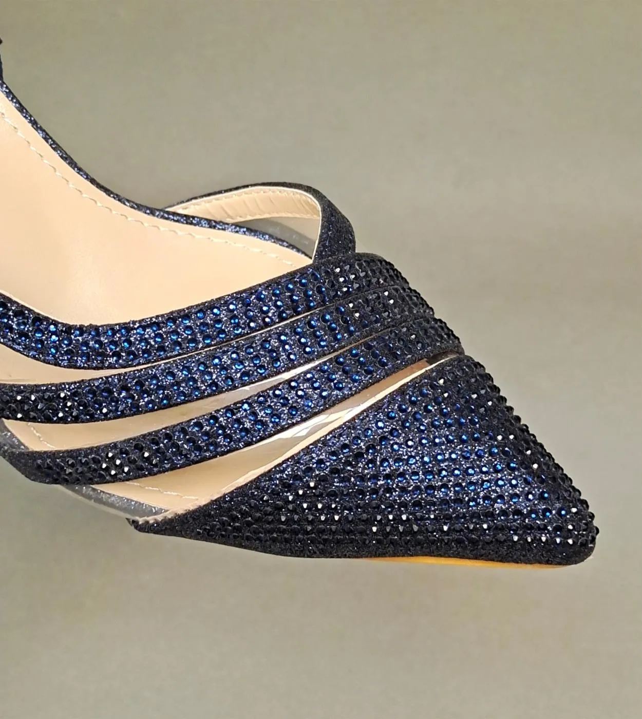 Qsgfc 2022 Ultime Royal Blue Midheel Moda elegante Accessori con strass Punta a punta Scarpe da donna Borsa Set Pompe