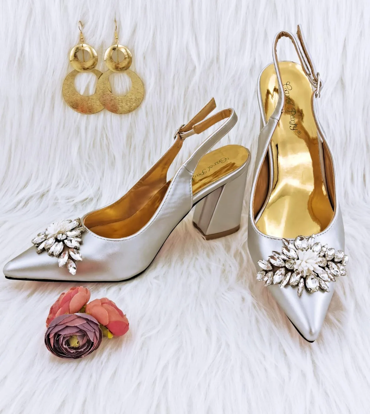 Qsgfc Borsa per scarpe da festa di fascia alta Accessori con diamanti a rombo Tacchi alti a punta e pochette