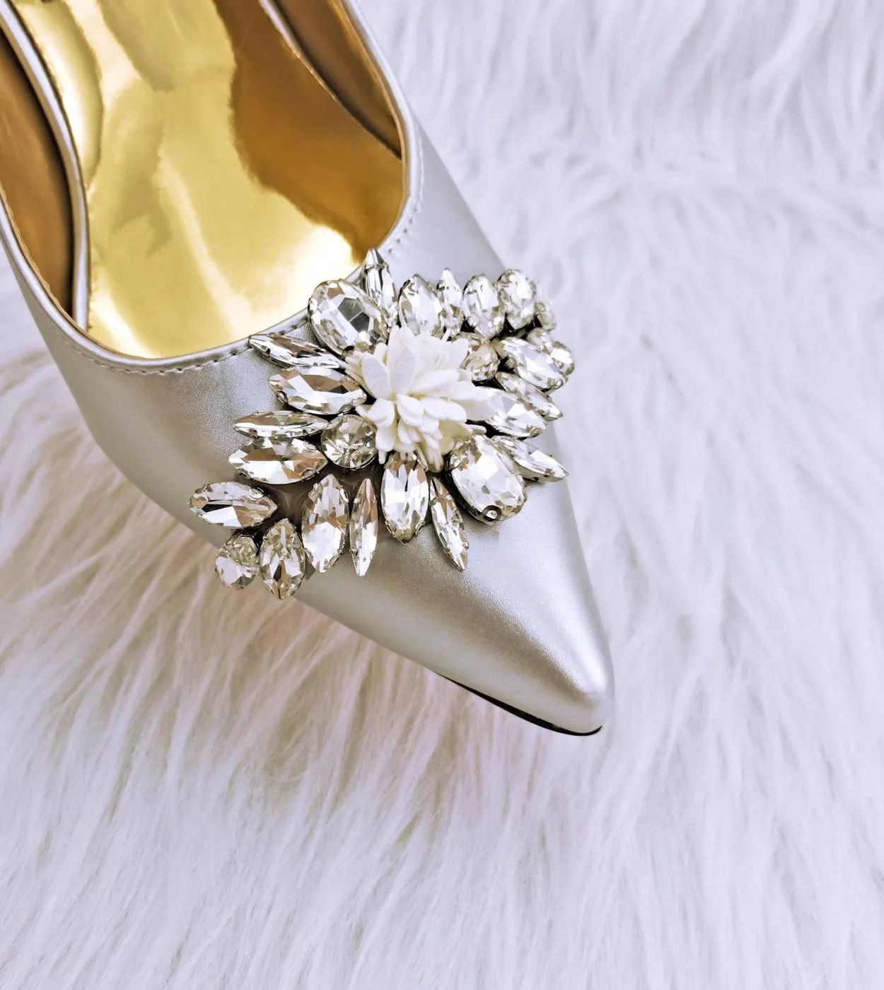 Qsgfc Borsa per scarpe da festa di fascia alta Accessori con diamanti a rombo Tacchi alti a punta e pochette