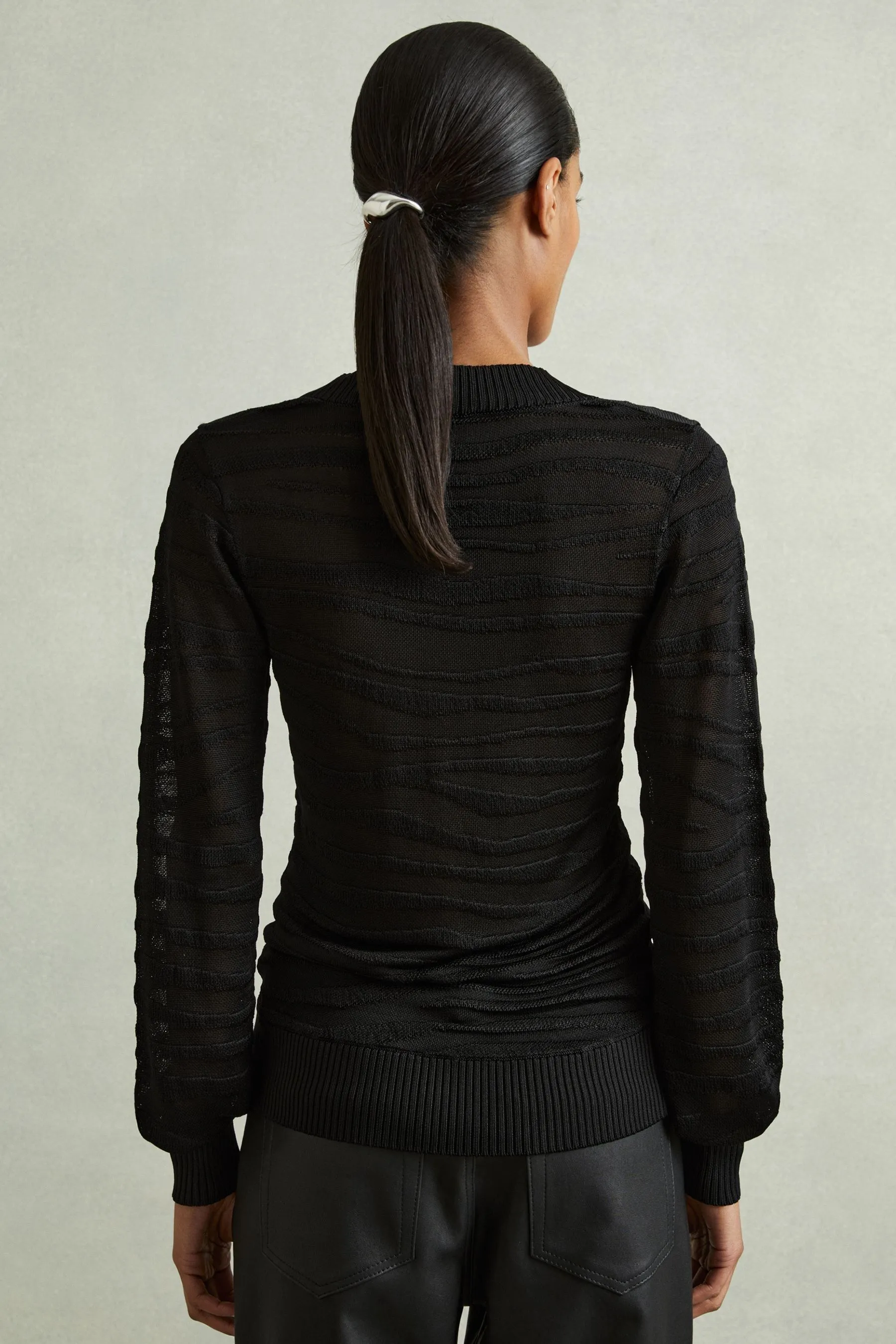 Reiss Zana Striped V-Neck Jumper    