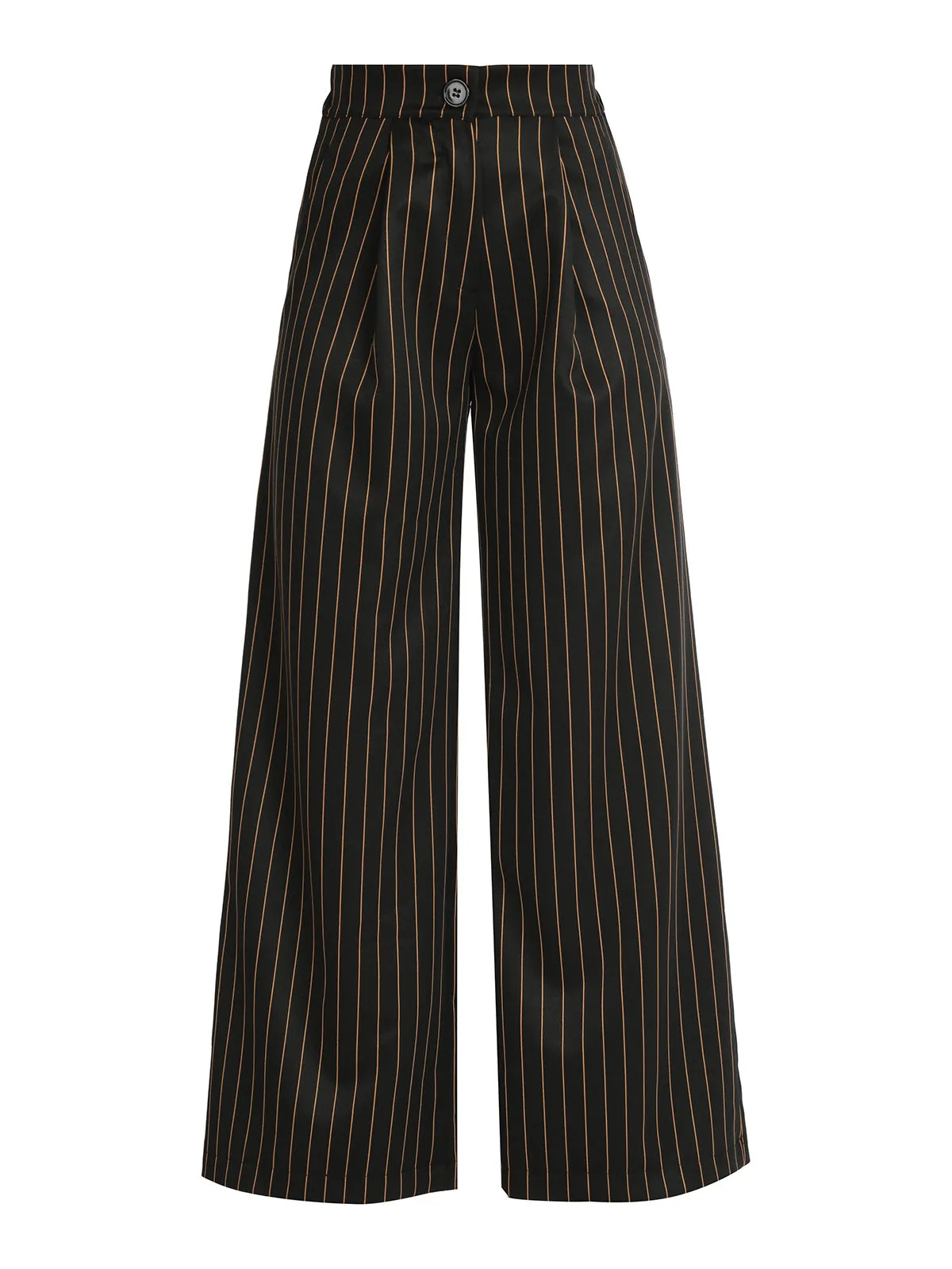 Solada Pantalon large femme à fines rayures