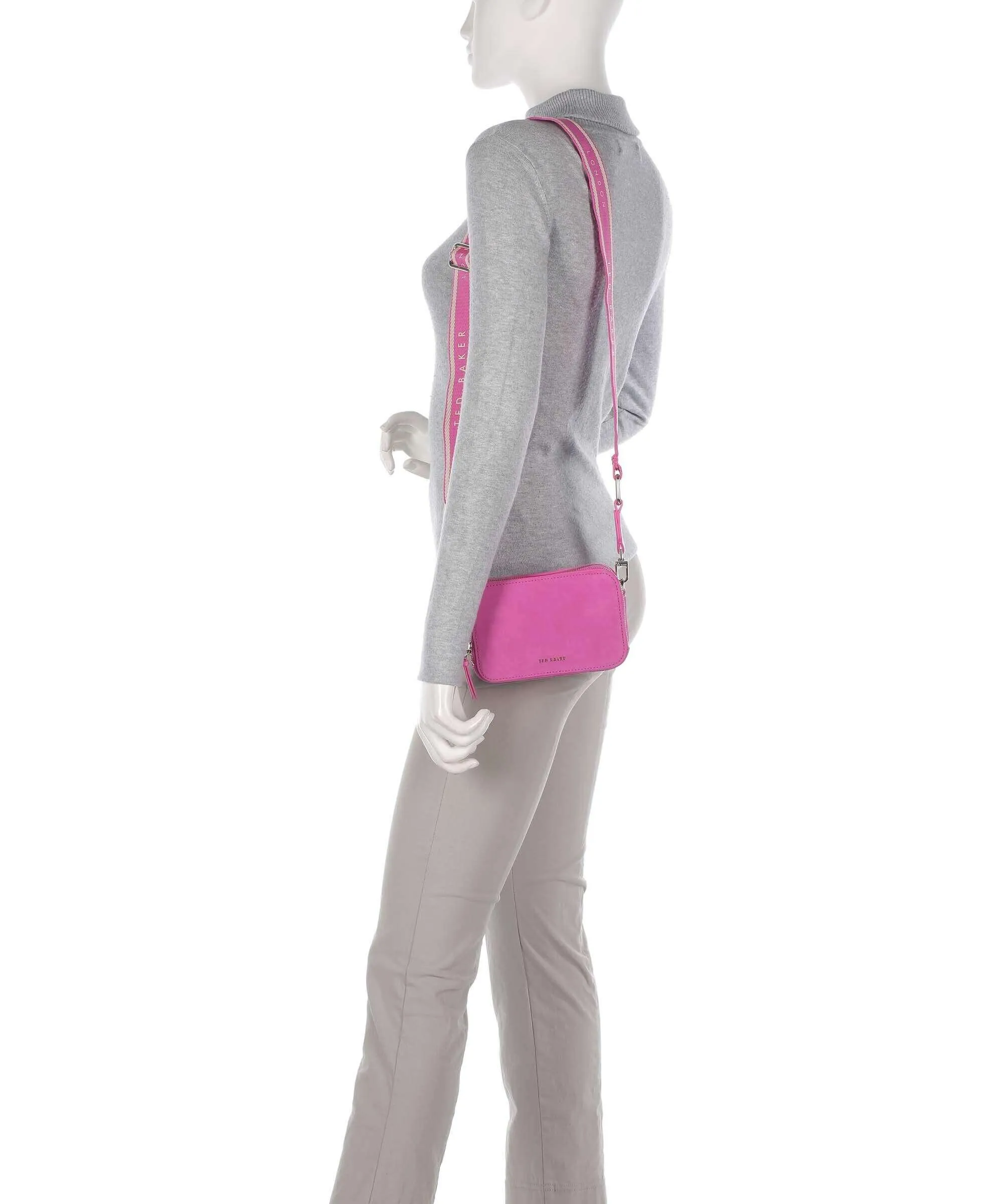  Ted Baker Stunnas Borsa a tracolla pelle bovina ruvida pink  