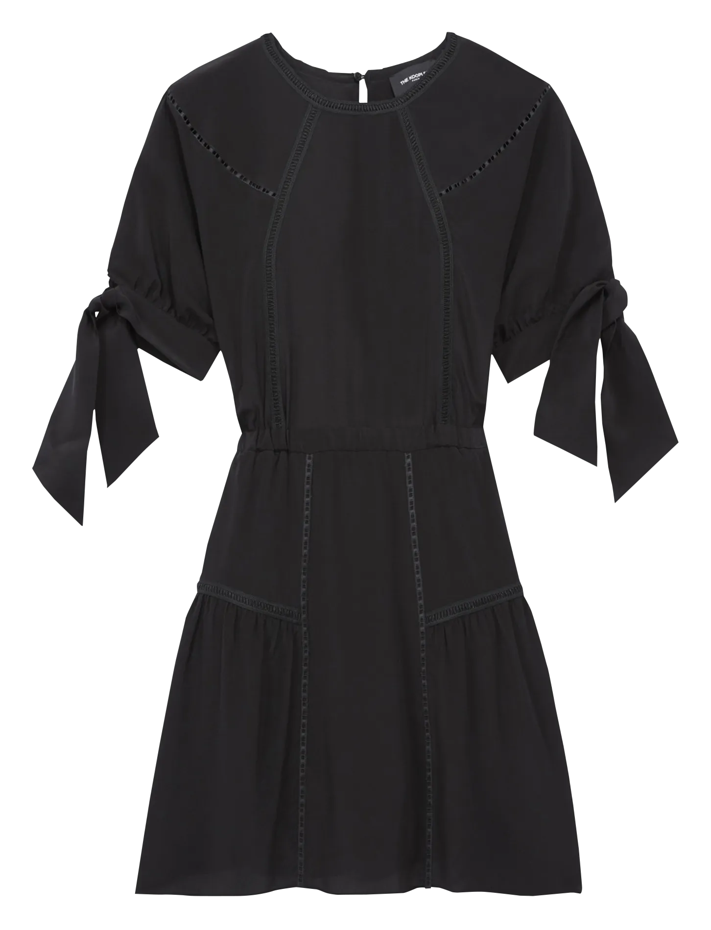  THE KOOPLES   Abito corto sciancrato in seta | Nero