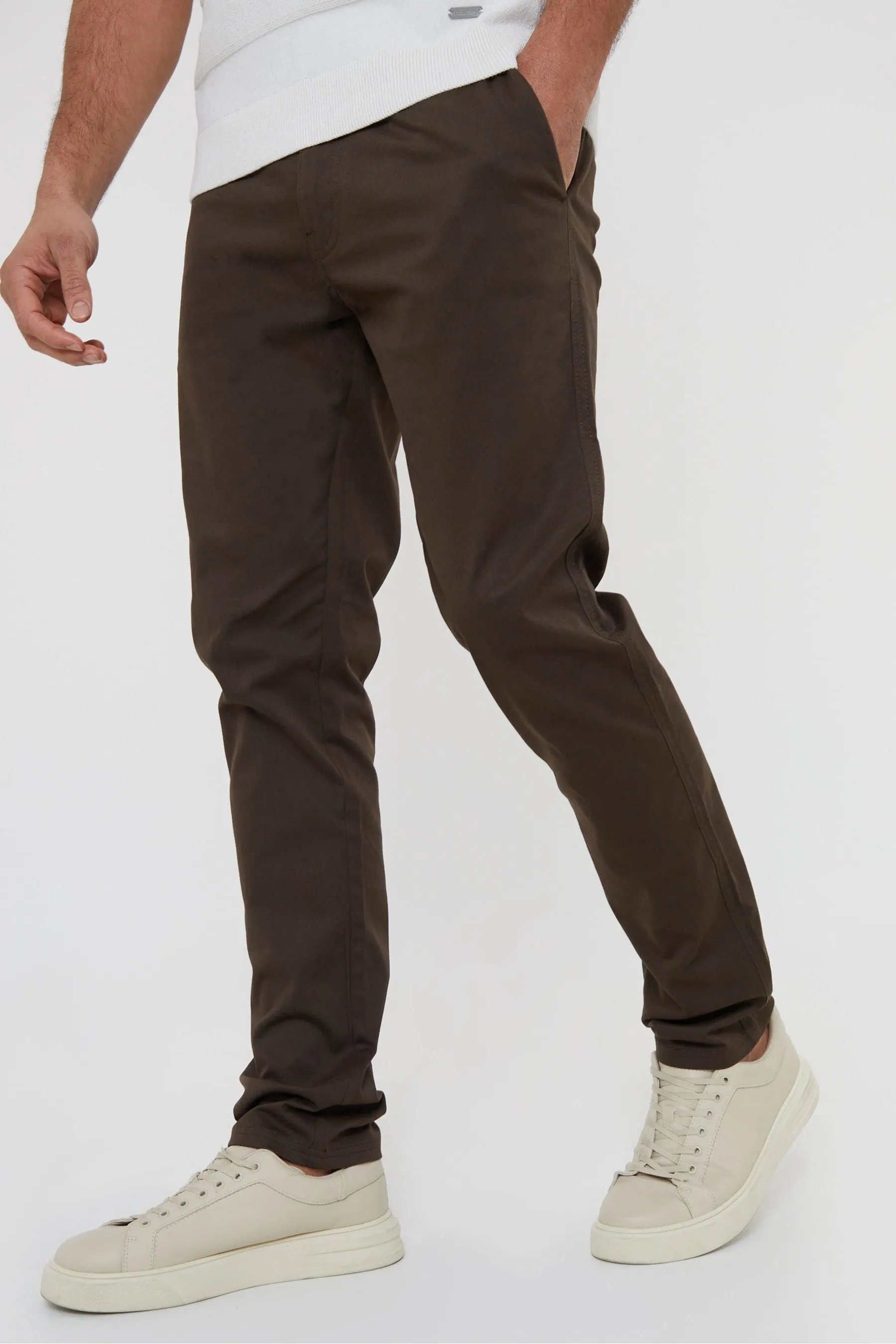 Threadbare - Pantaloni chino elasticizzati Vestibilità attillata / Slim in cotone