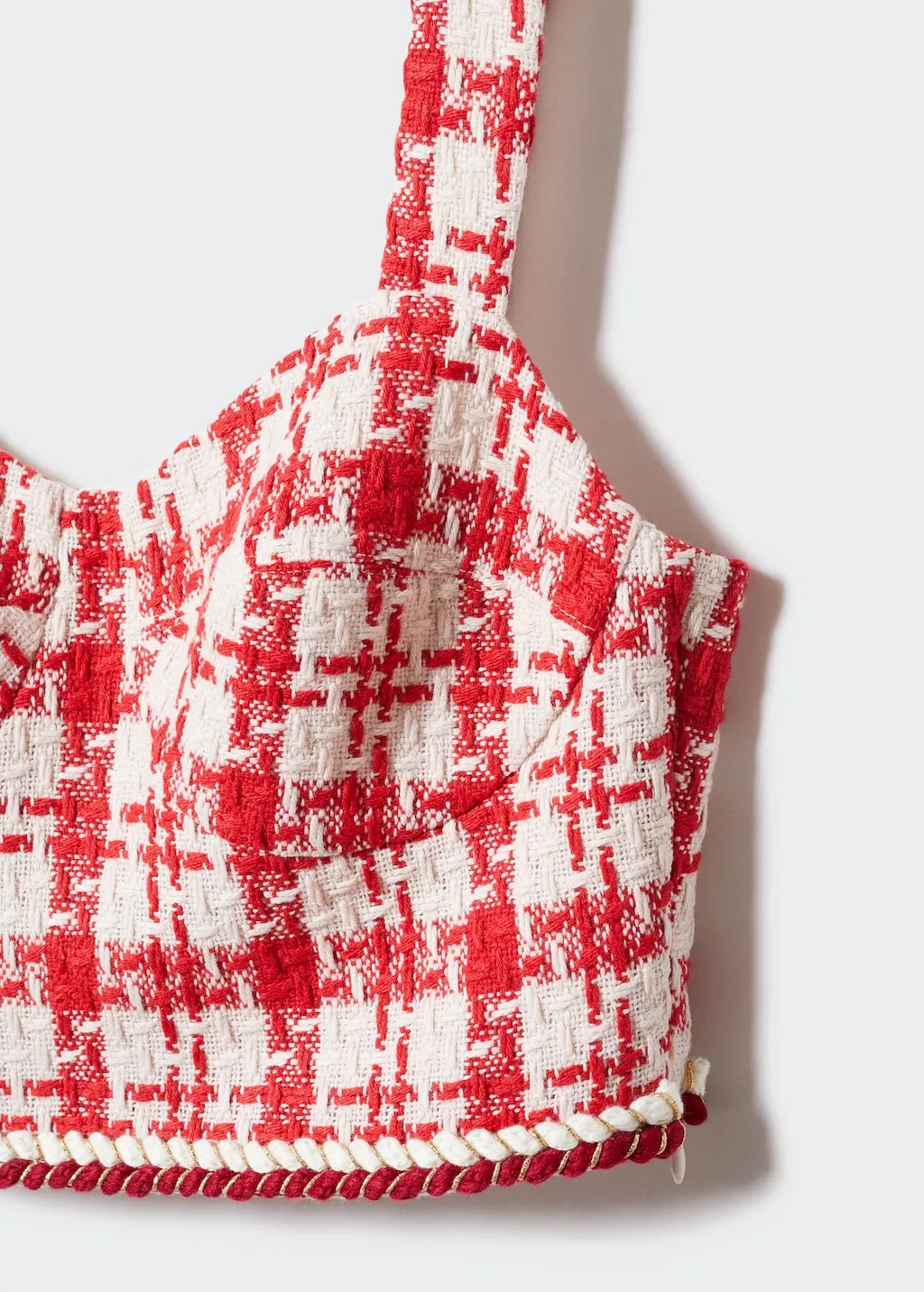 Top corsetto tweed