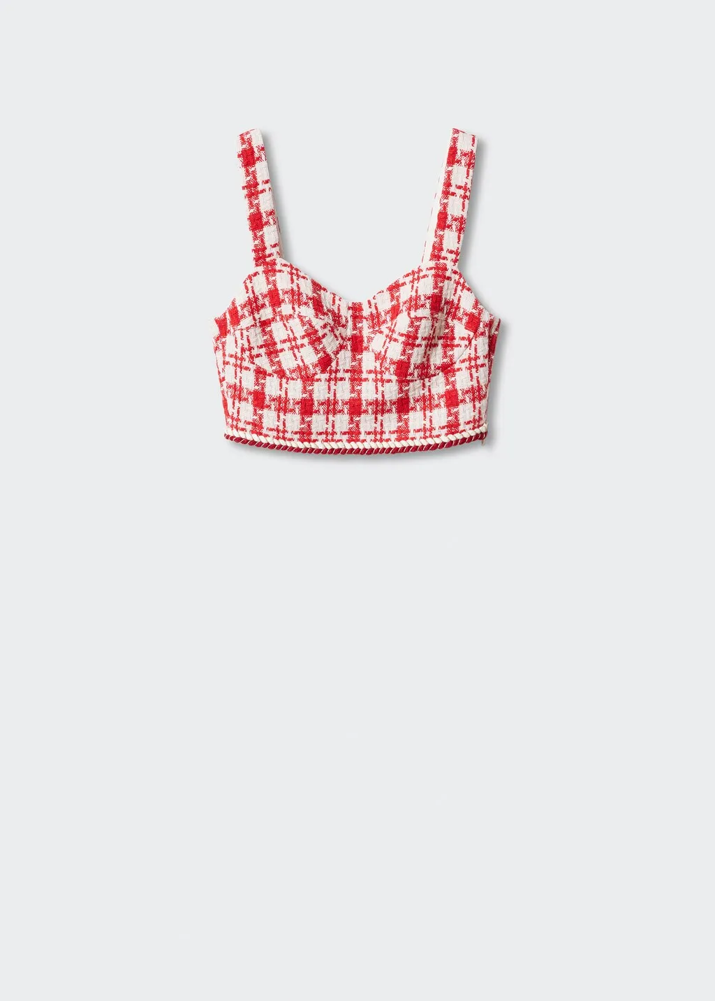 Top corsetto tweed