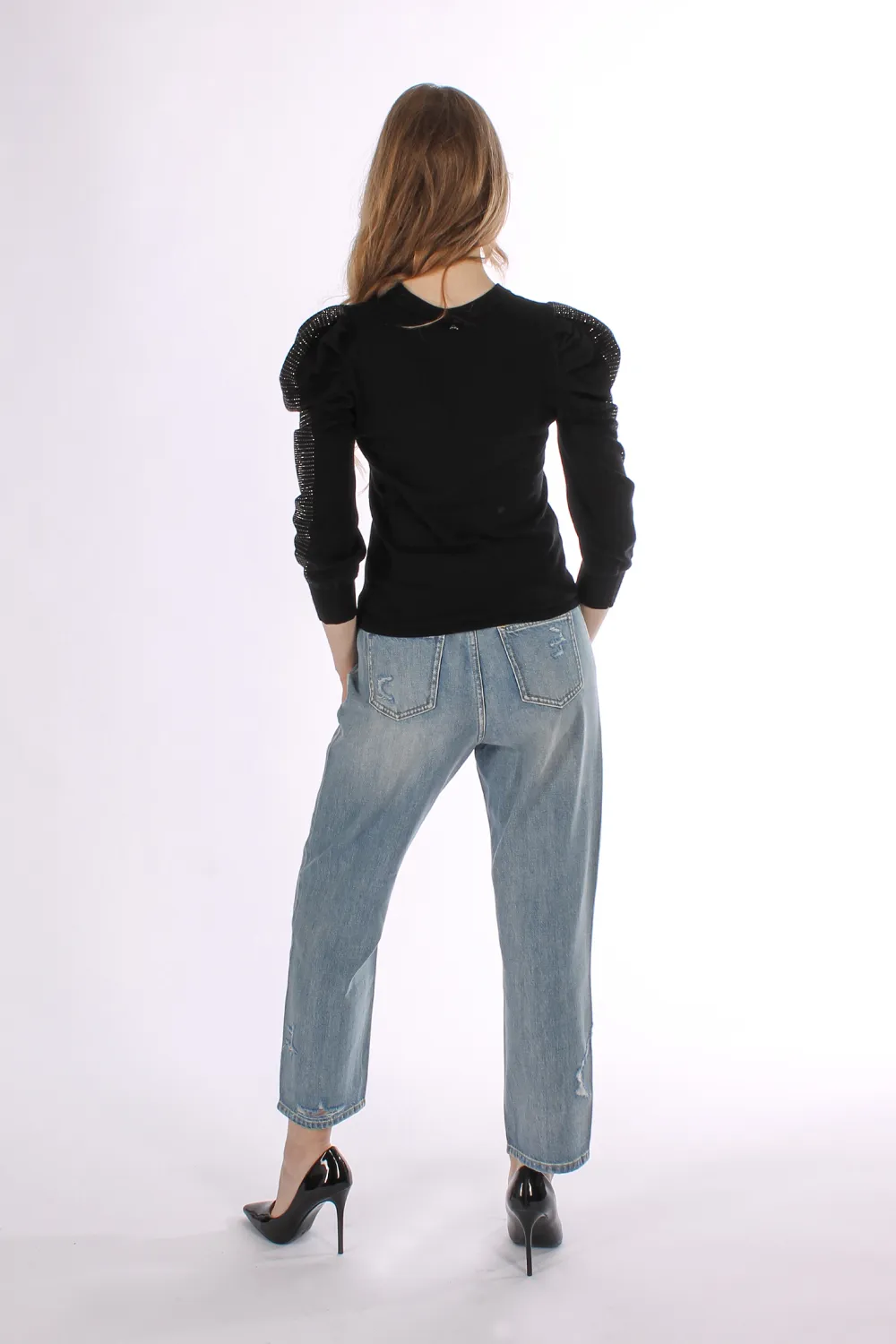 TWINSET | MAGLIA FITTED CON ARRICCIATURA E BORCHIE - Punto Blu