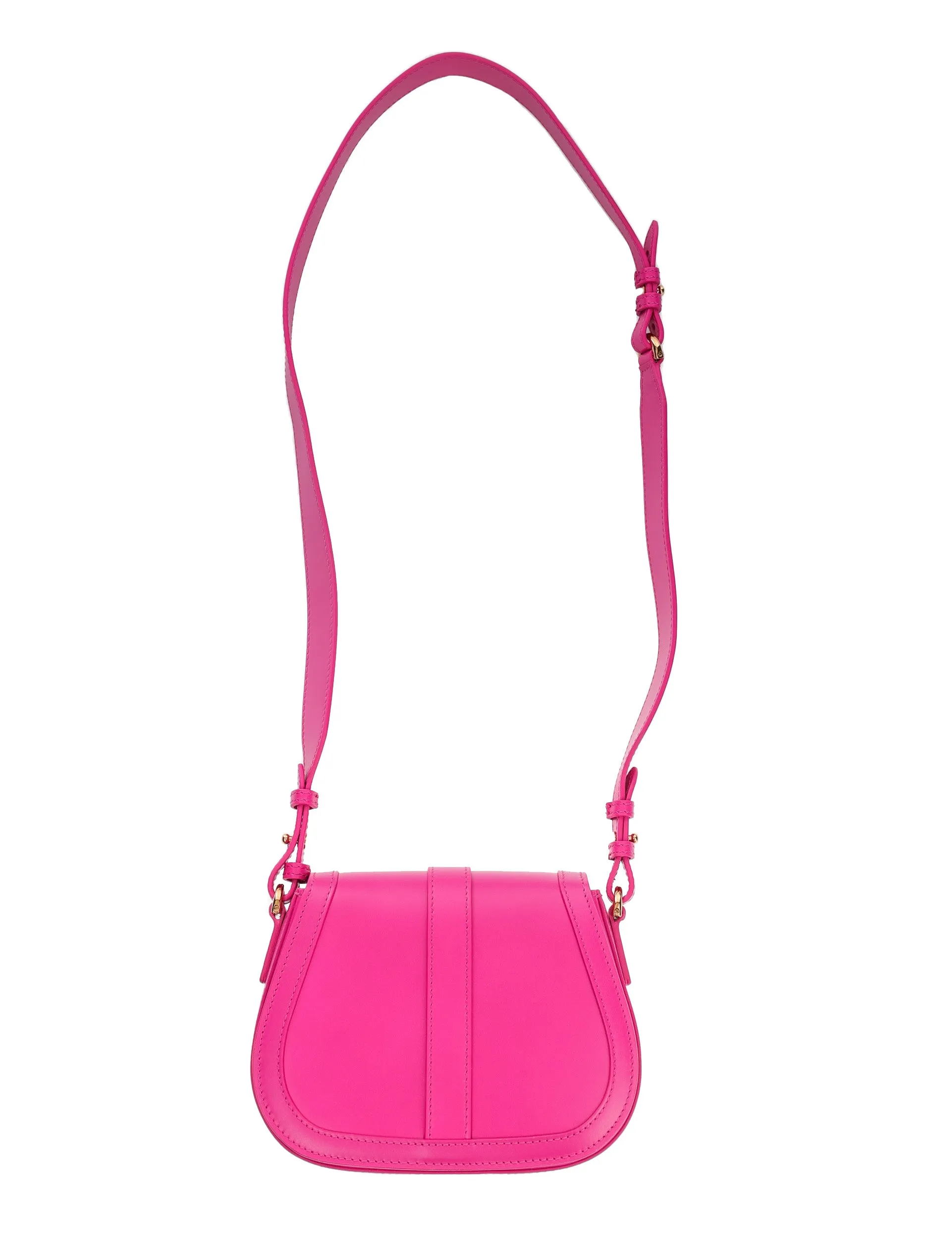 VERSACE GRECA GODDESS SMALL GLOSSY PINK SHOULDER BAG