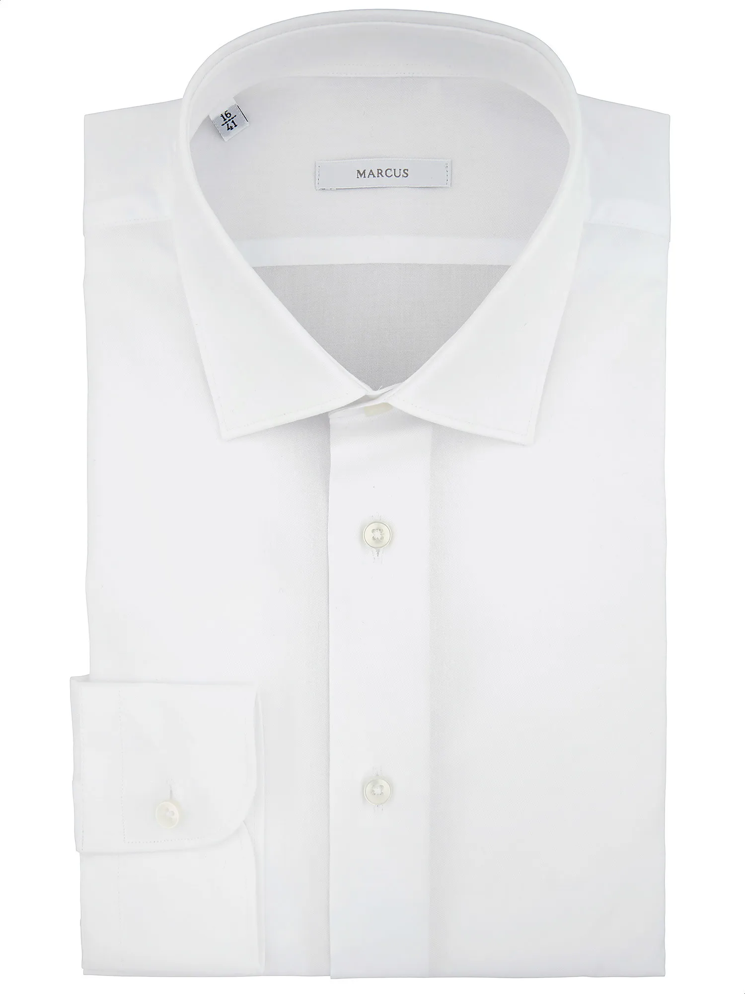 White shirt with classic collar and loose fit