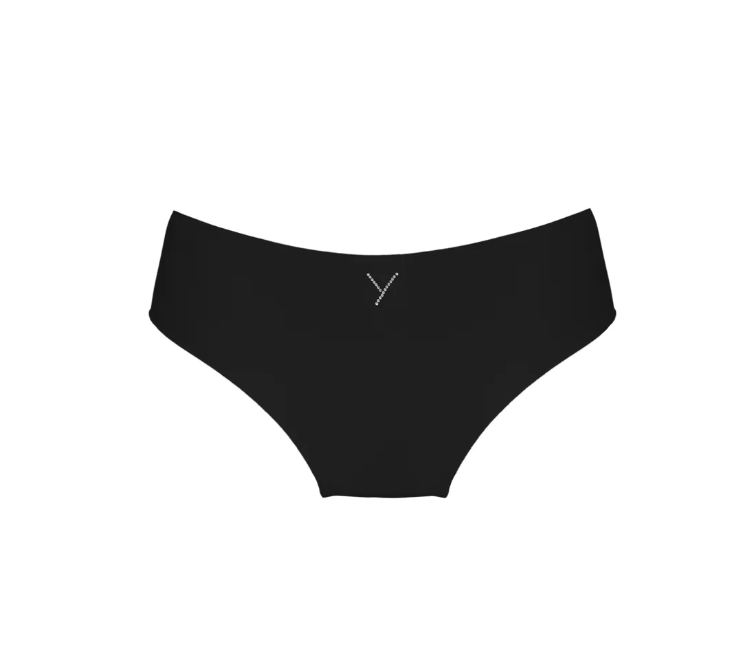 Yamamay  ---------    ------------Culotte brasiliana Nero - Taglio vivo - Pack 2 pz