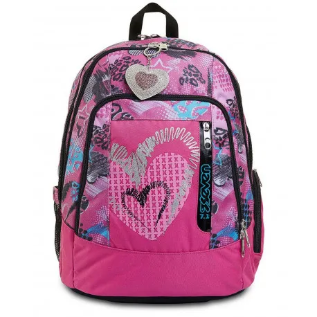 ZAINO SCUOLA SEVEN ADVANCED ORGANIZZATO ROMANTIC FREEDO GIRL 31X43X24CM 30LT TASCA P.PC MAX15