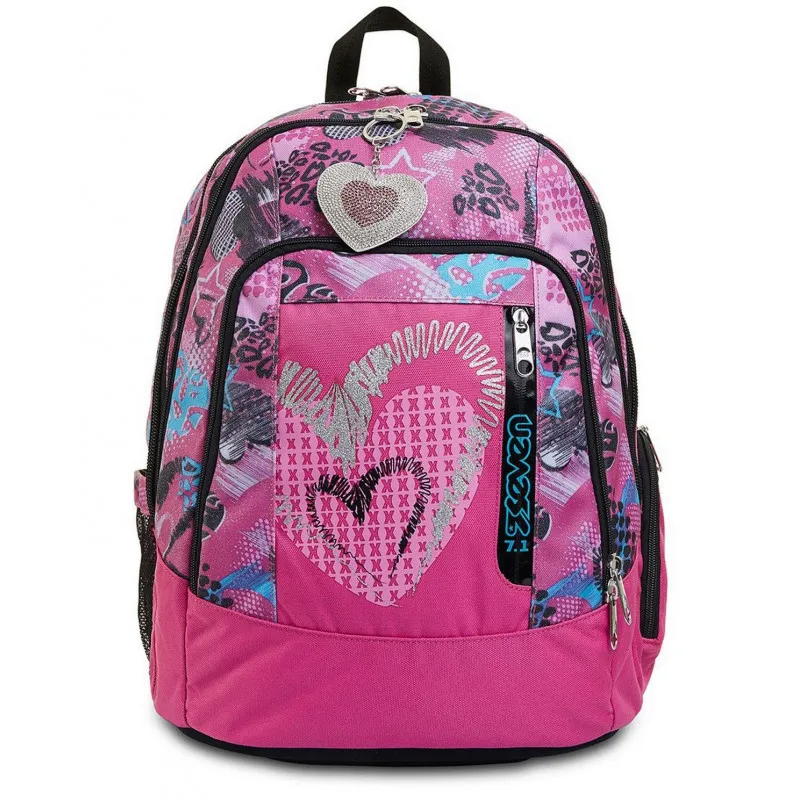 ZAINO SCUOLA SEVEN ADVANCED ORGANIZZATO ROMANTIC FREEDO GIRL 31X43X24CM 30LT TASCA P.PC MAX15